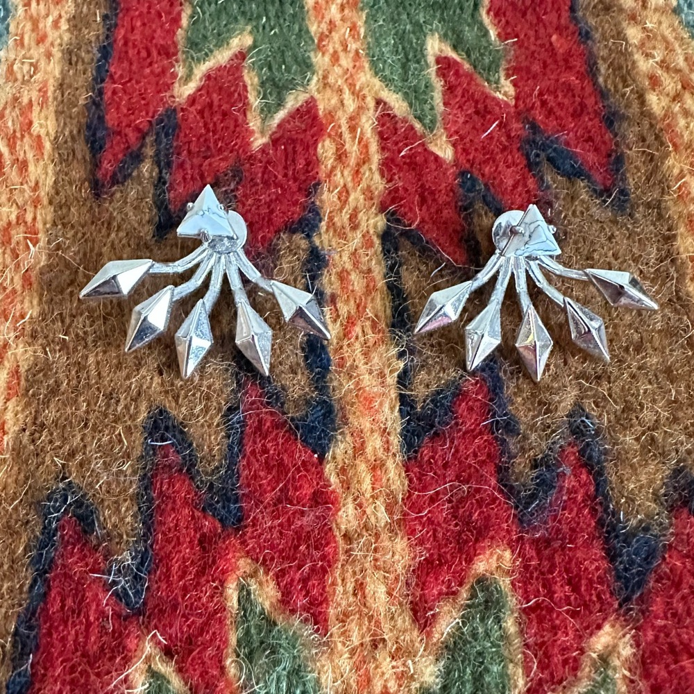 Howlite Sterling Silver Earrings